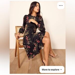 Reformation Josephine Floral Midi Dress